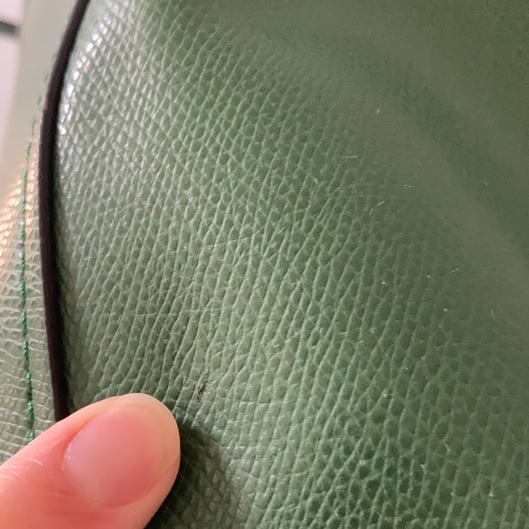 COACH Turnlock Tote Crossgrain Lthr Grass/Dk Nickl - Picture 8 of 10